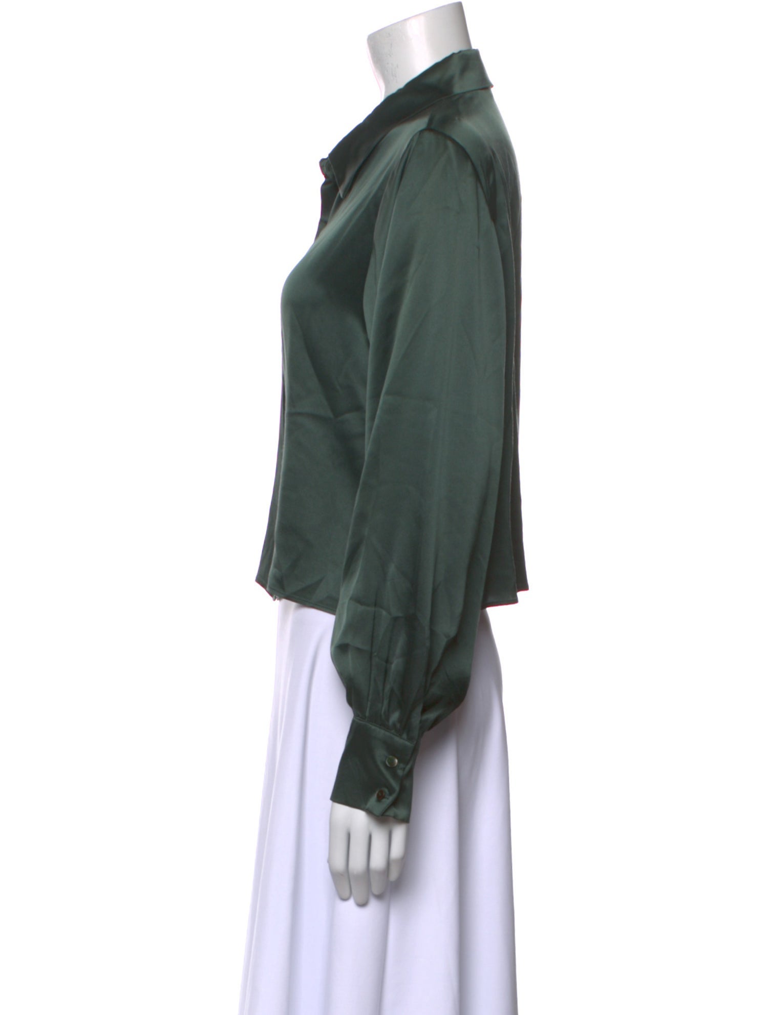 Sablyn Silk Long Sleeve Button-Up Top