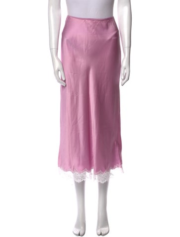 Pre-owned Sablyn Silk Midi Length Skirt W/ Tags In Purple