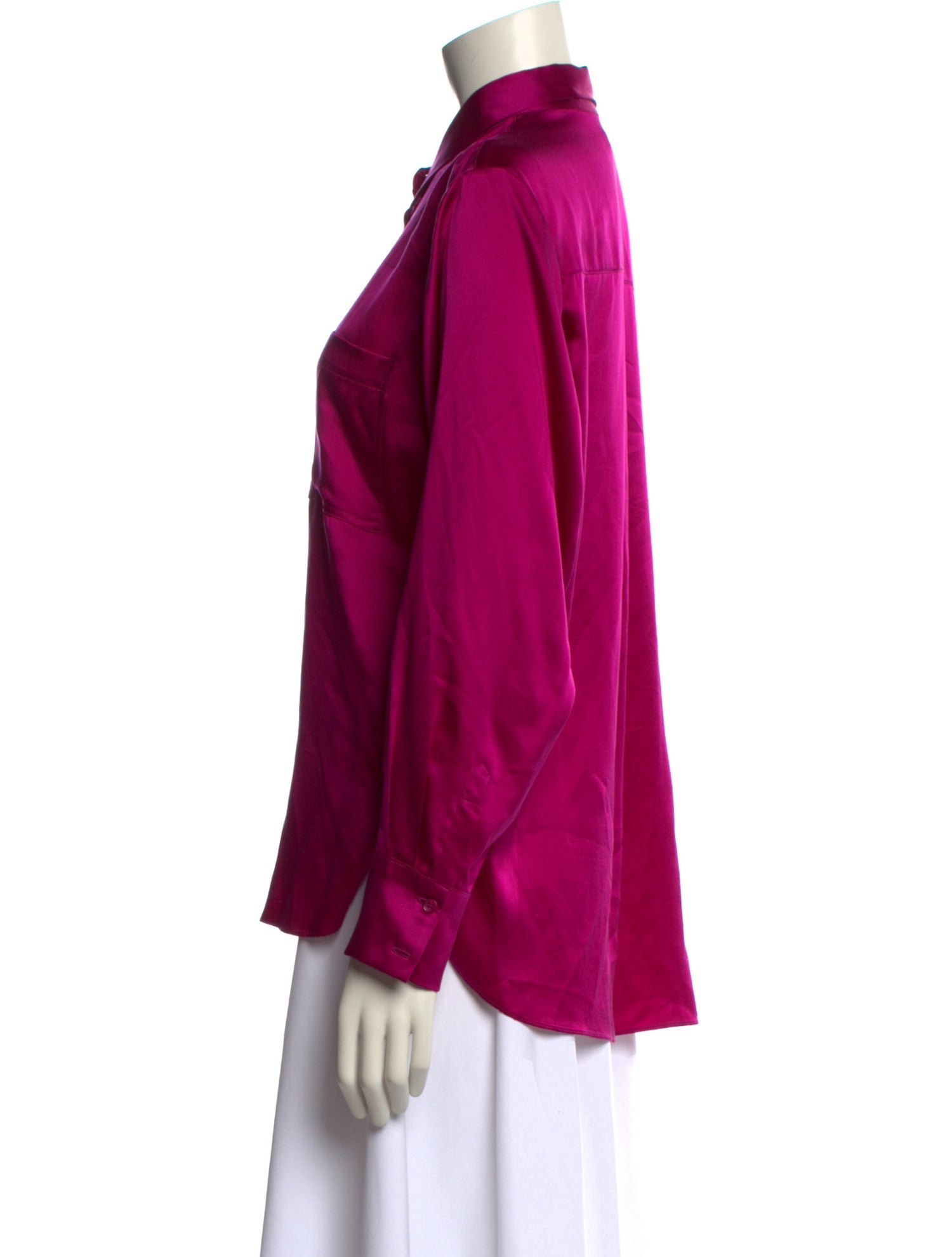 Sablyn Silk Long Sleeve Button-Up Top