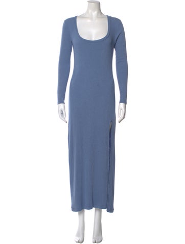 Pre-owned Sablyn Scoop Neck Long Dress In Blue