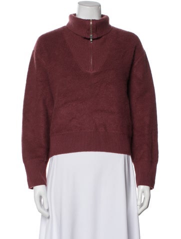 Pre-owned Sablyn Cashmere Mock Neck Sweater In Pink