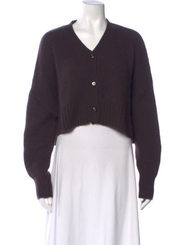 Pre-owned Sablyn Cashmere V-neck Sweater In Purple