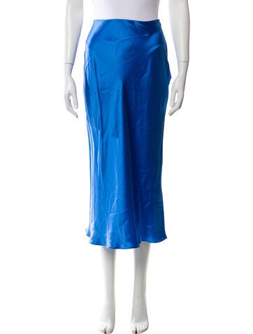 Pre-owned Sablyn Silk Midi Length Skirt In Blue