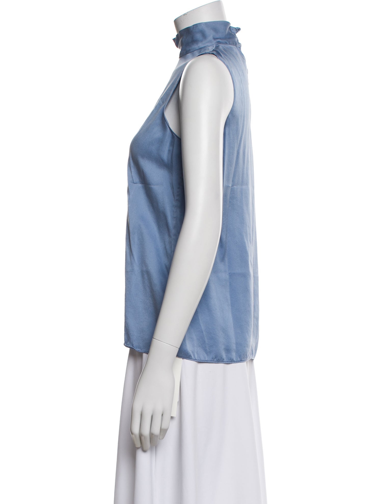 Sablyn Silk Mock Neck Top