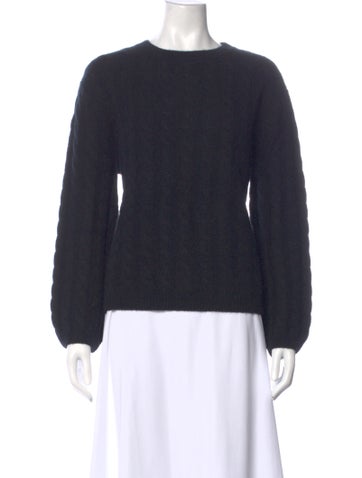 Pre-owned Sablyn Cashmere Crew Neck Sweatshirt In Black