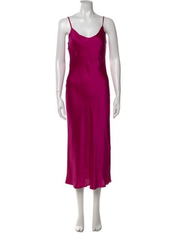 Pre-owned Sablyn Silk Midi Length Dress In Purple