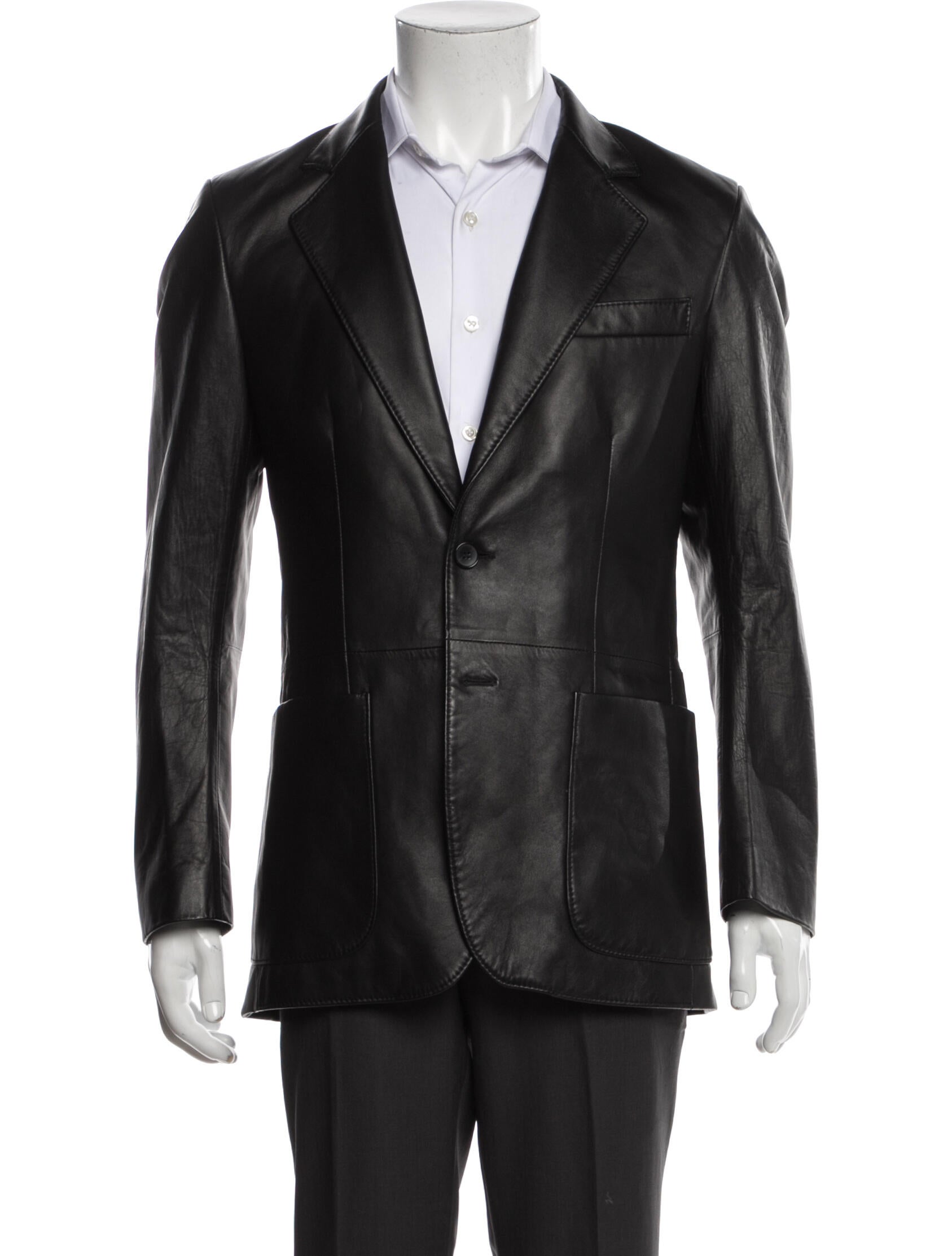 Second/Layer Leather Blazer