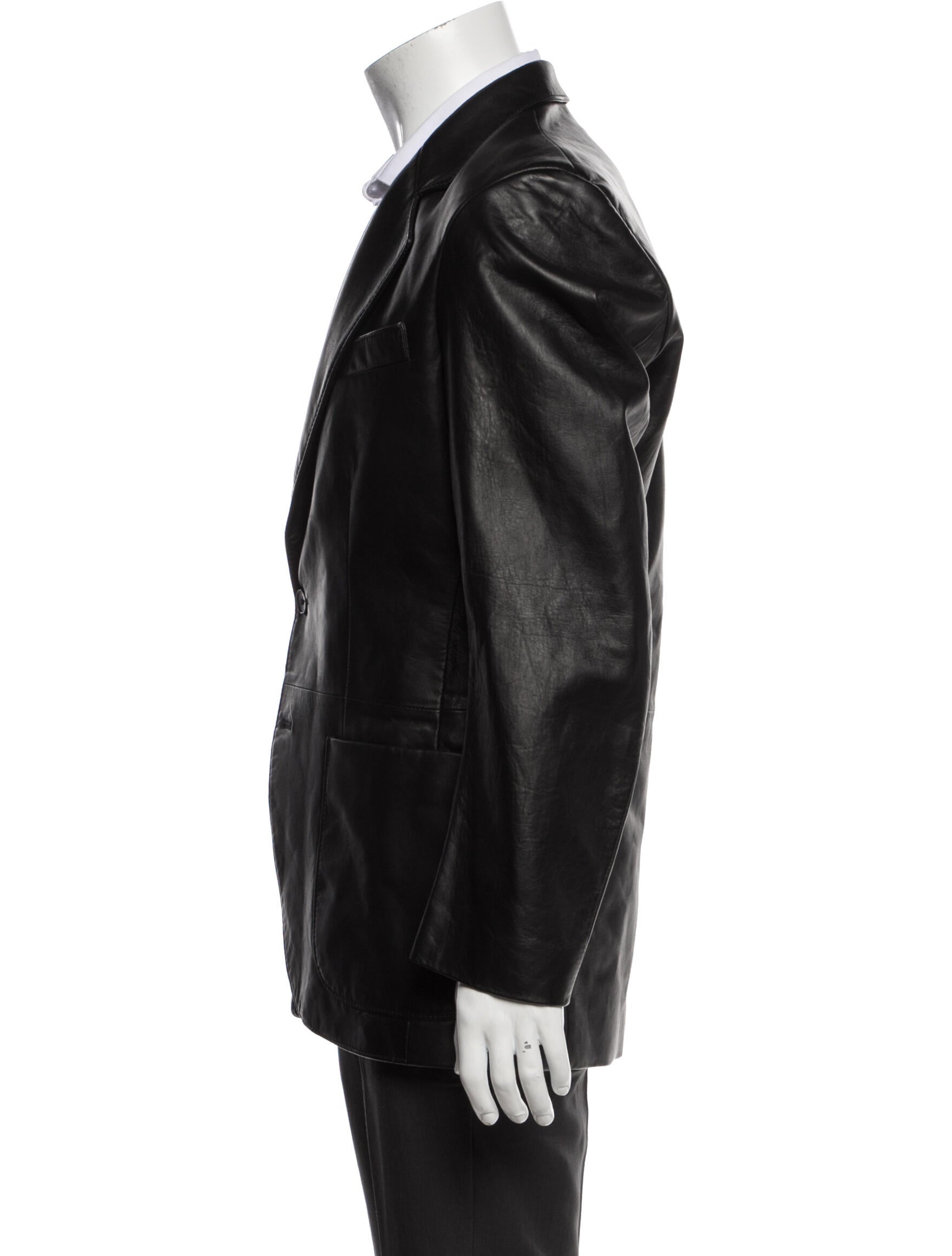 Second/Layer Leather Blazer