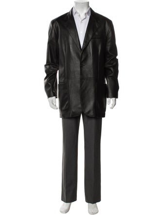 Second/Layer Leather Blazer