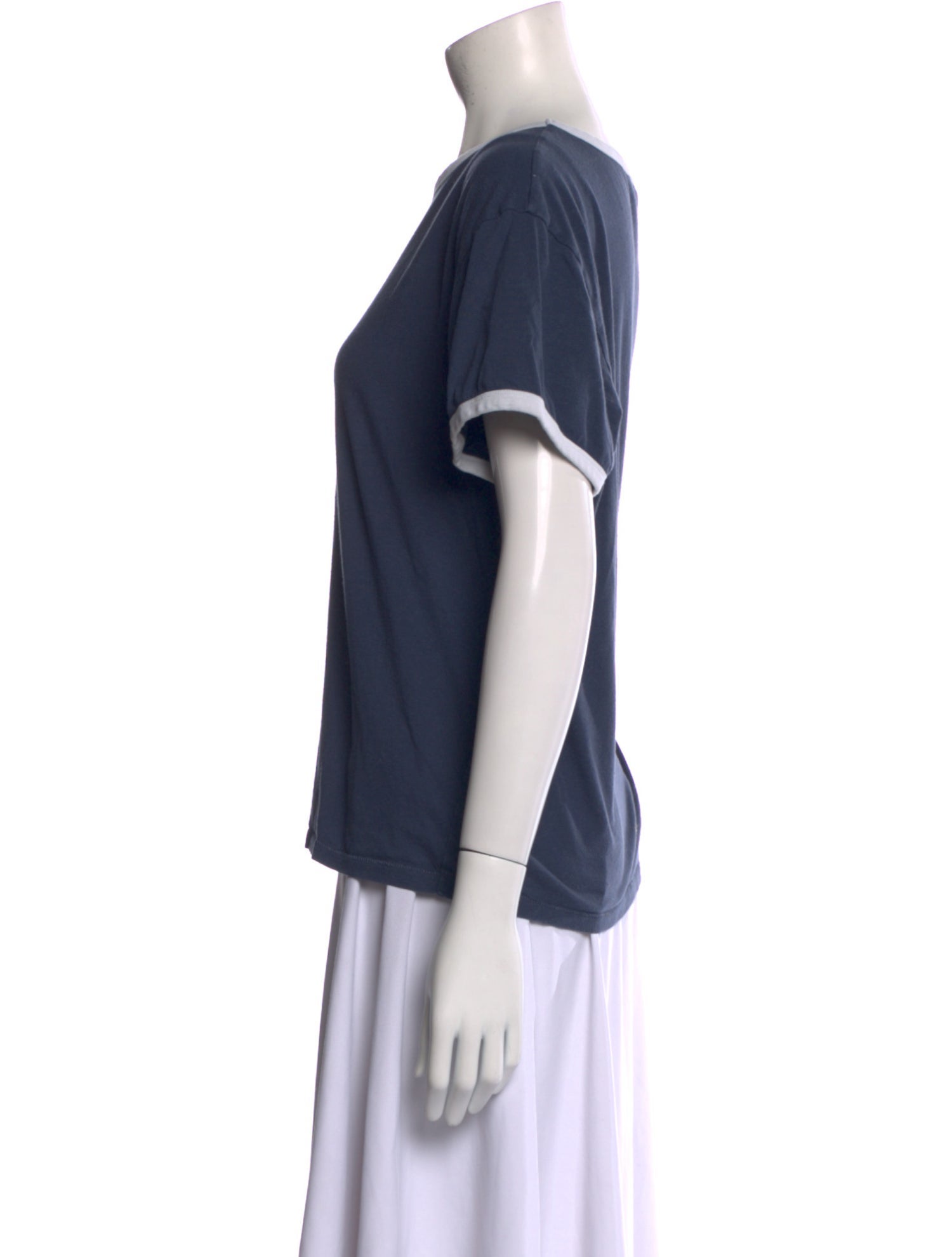Second/Layer Bateau Neckline Short Sleeve T-Shirt