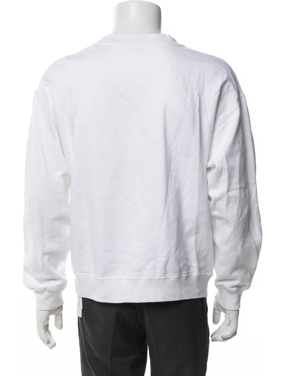Second/Layer Pullover White Graphic Print Long Sl… - image 3
