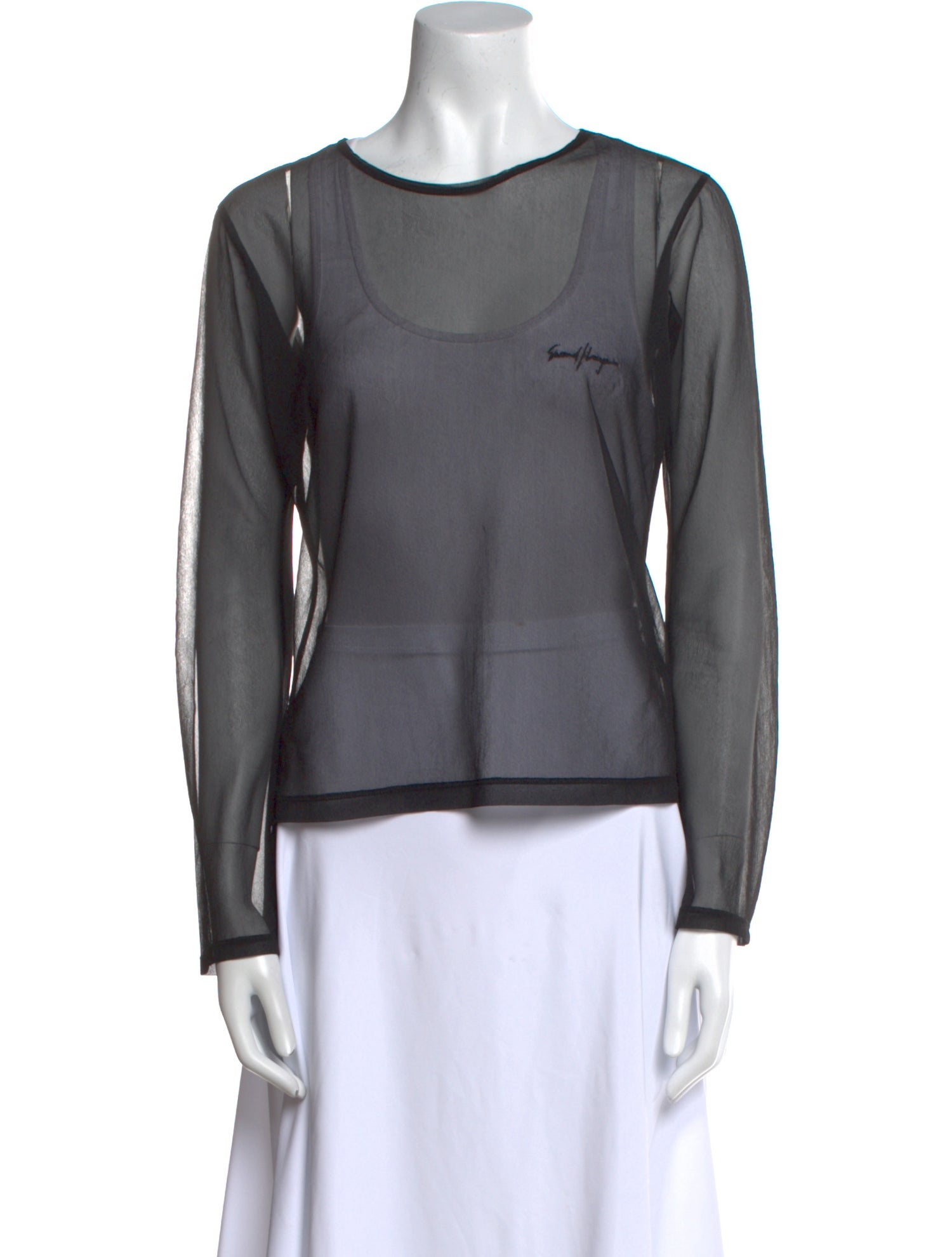 Second/Layer Scoop Neck Long Sleeve Top