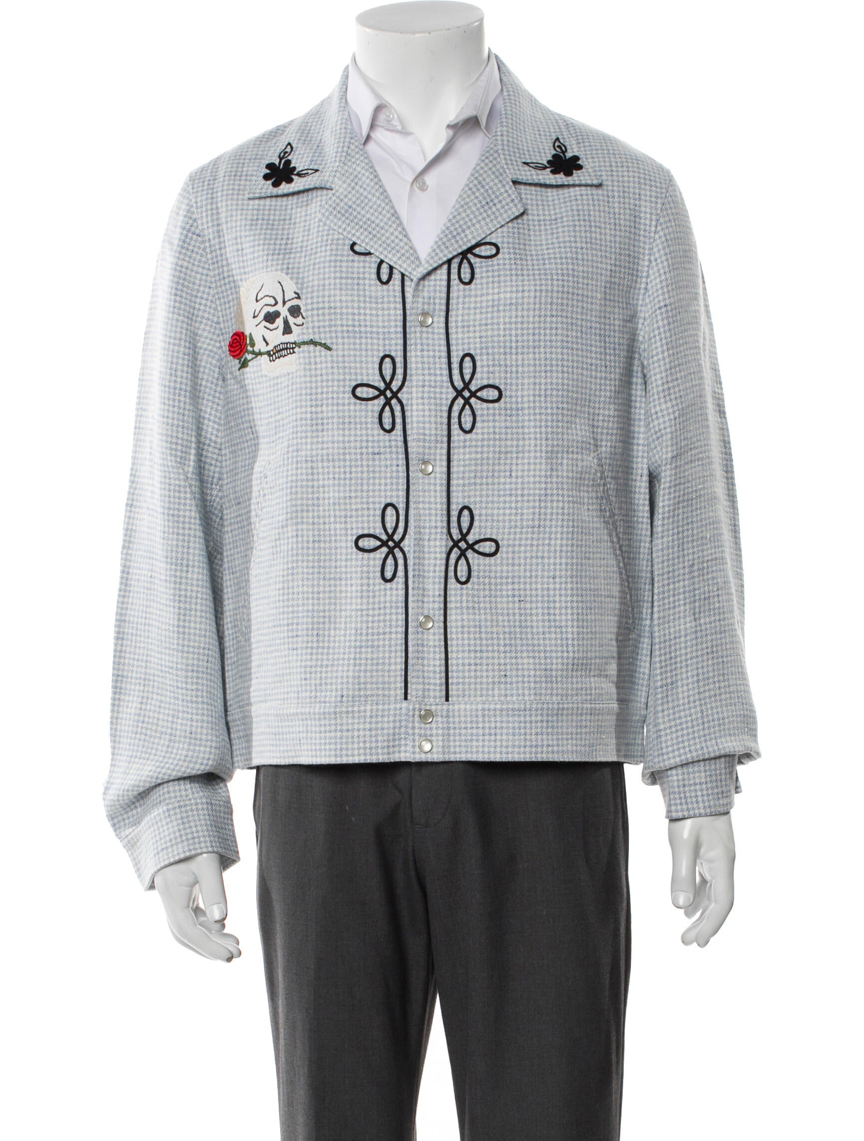 Second/Layer Linen Plaid Print Moto Jacket w/ Tags