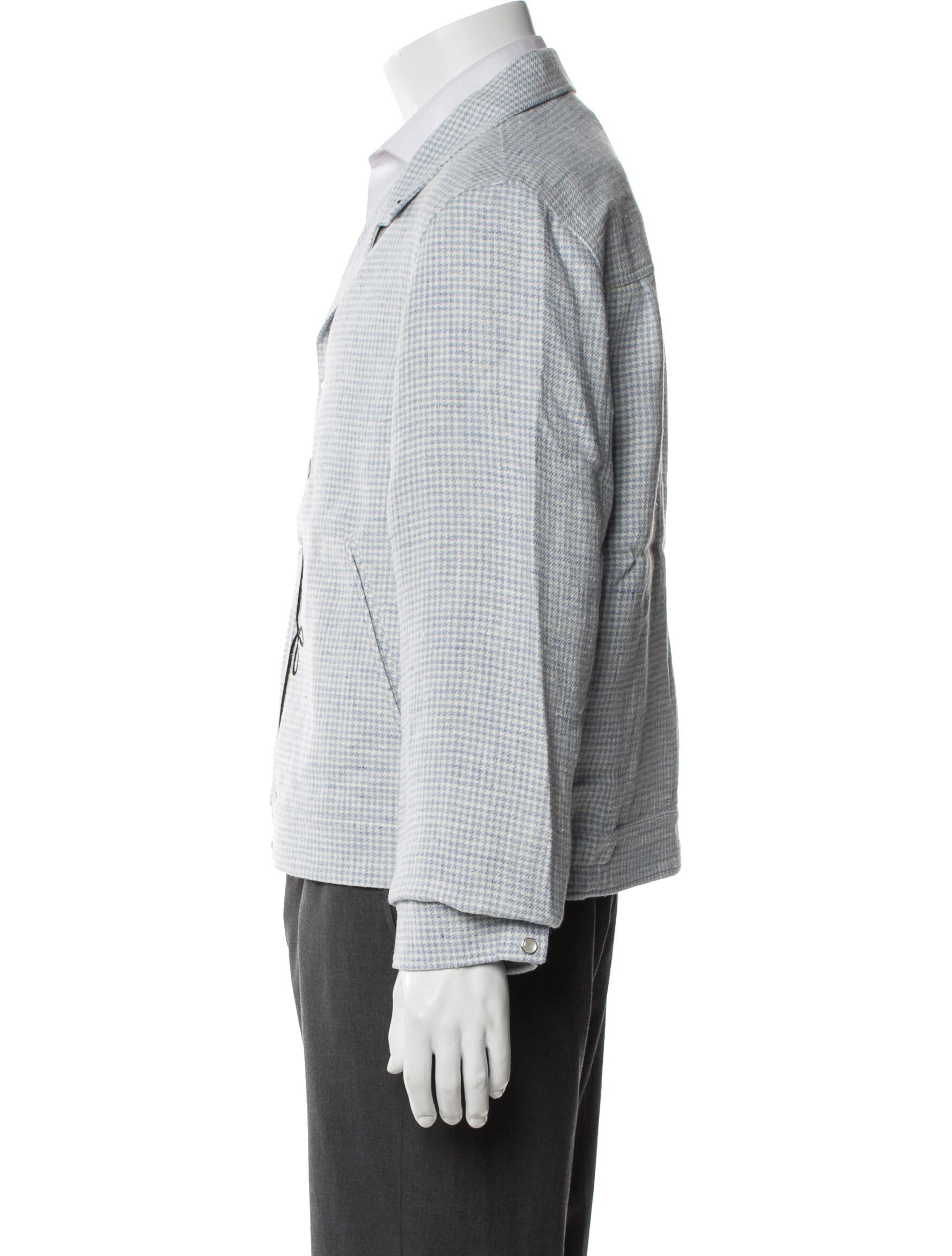 Second/Layer Linen Plaid Print Moto Jacket w/ Tags