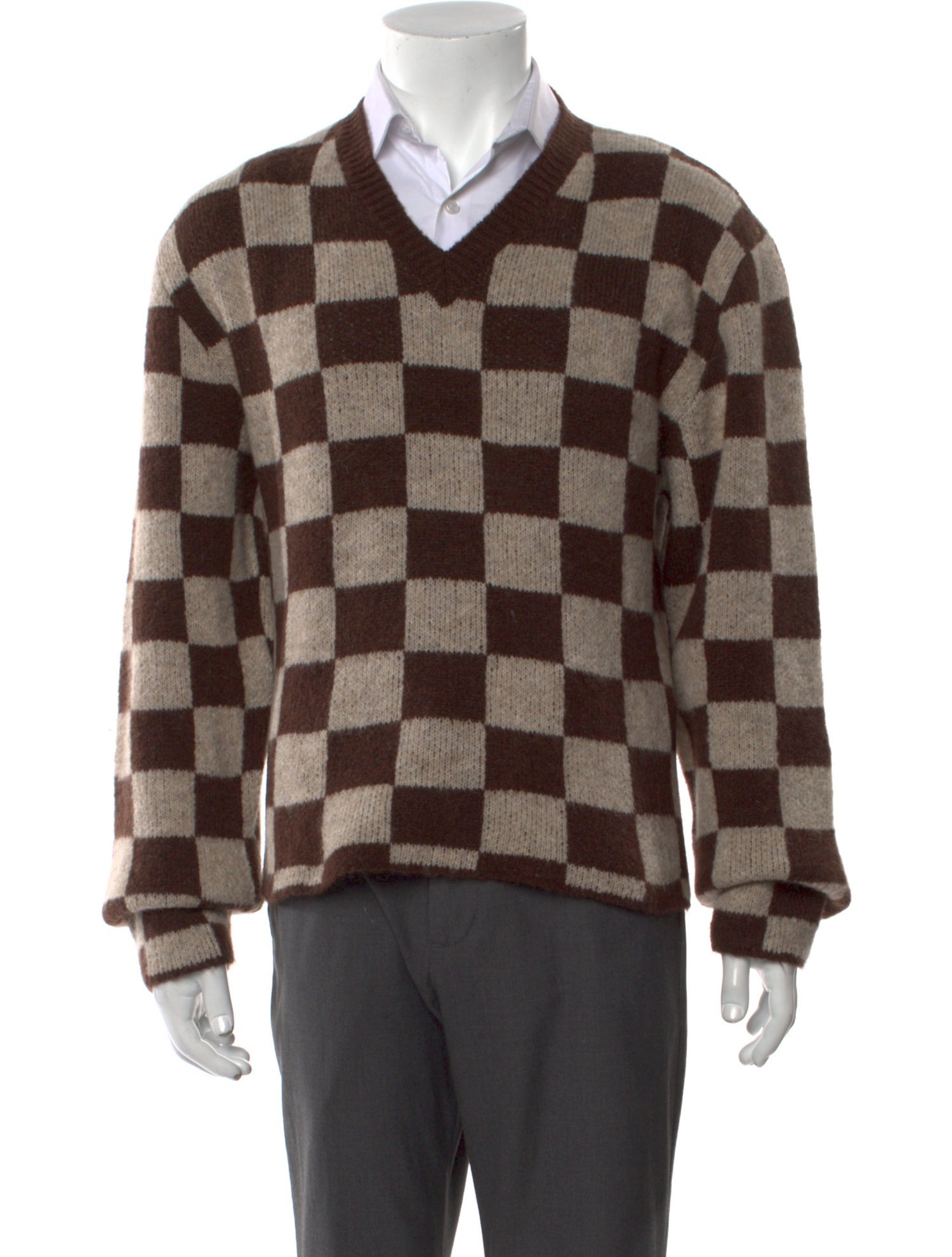 Second/Layer Mohair Plaid Print Pullover w/ Tags