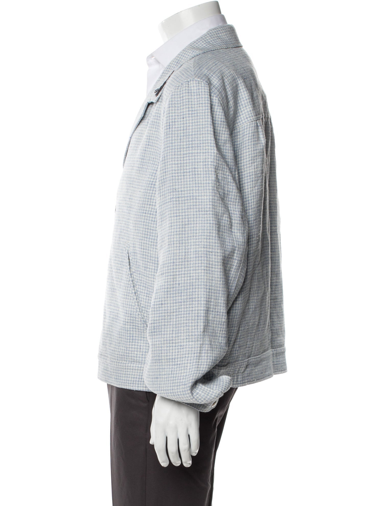 Second/Layer Linen Plaid Print Peacoat w/ Tags