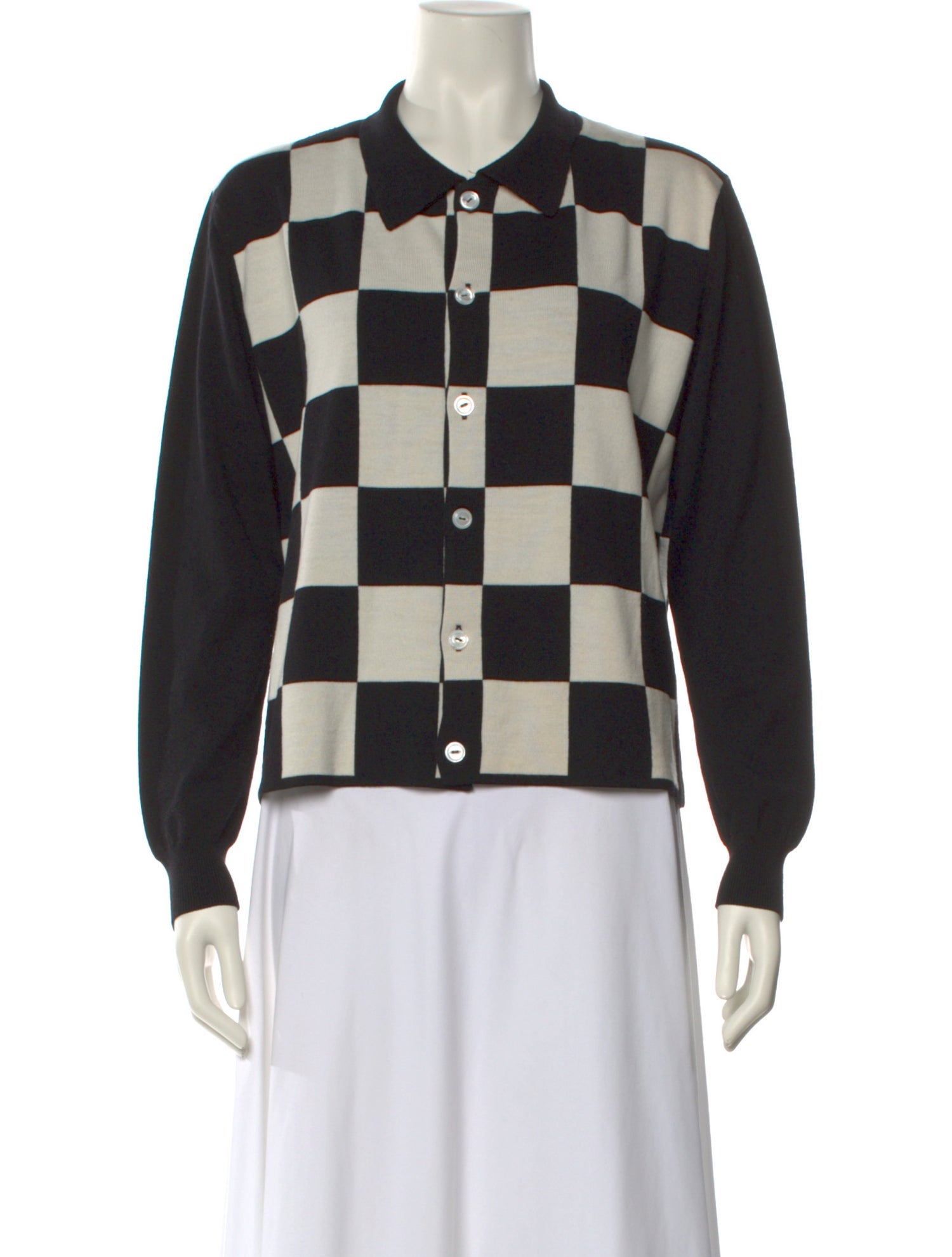 Second/Layer Wool Plaid Print Sweater