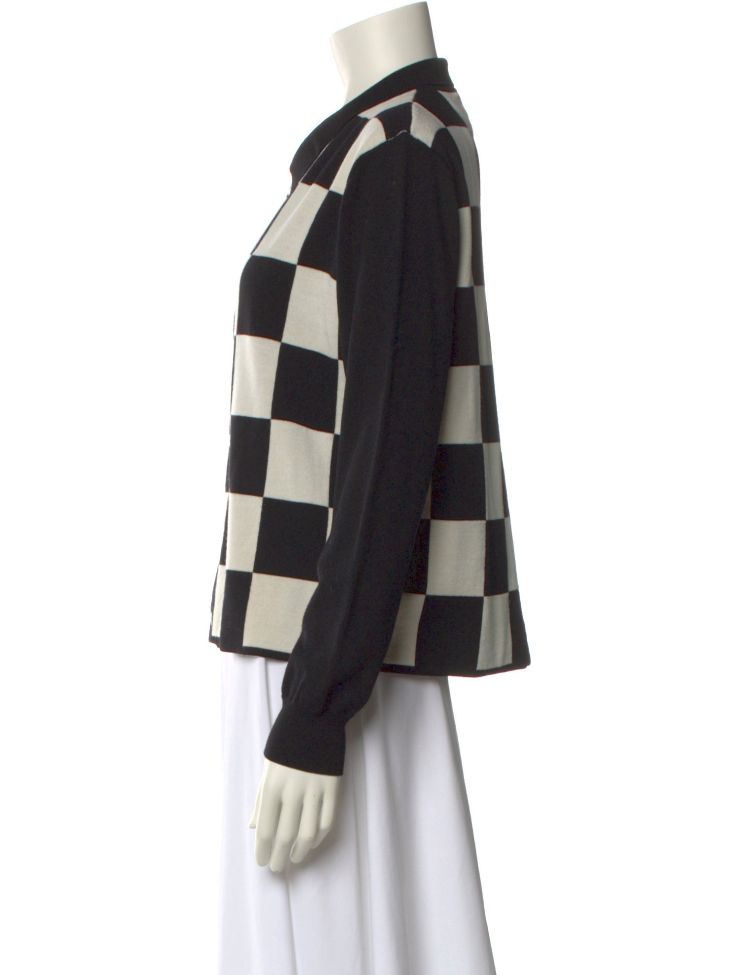 Second/Layer Wool Plaid Print Sweater