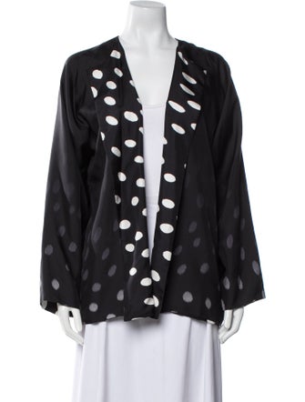 Shamask Silk Polka Dot Print Jacket