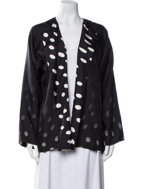 Shamask Silk Polka Dot Print Jacket