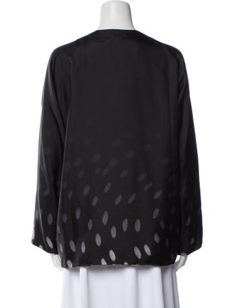 Shamask Silk Polka Dot Print Jacket