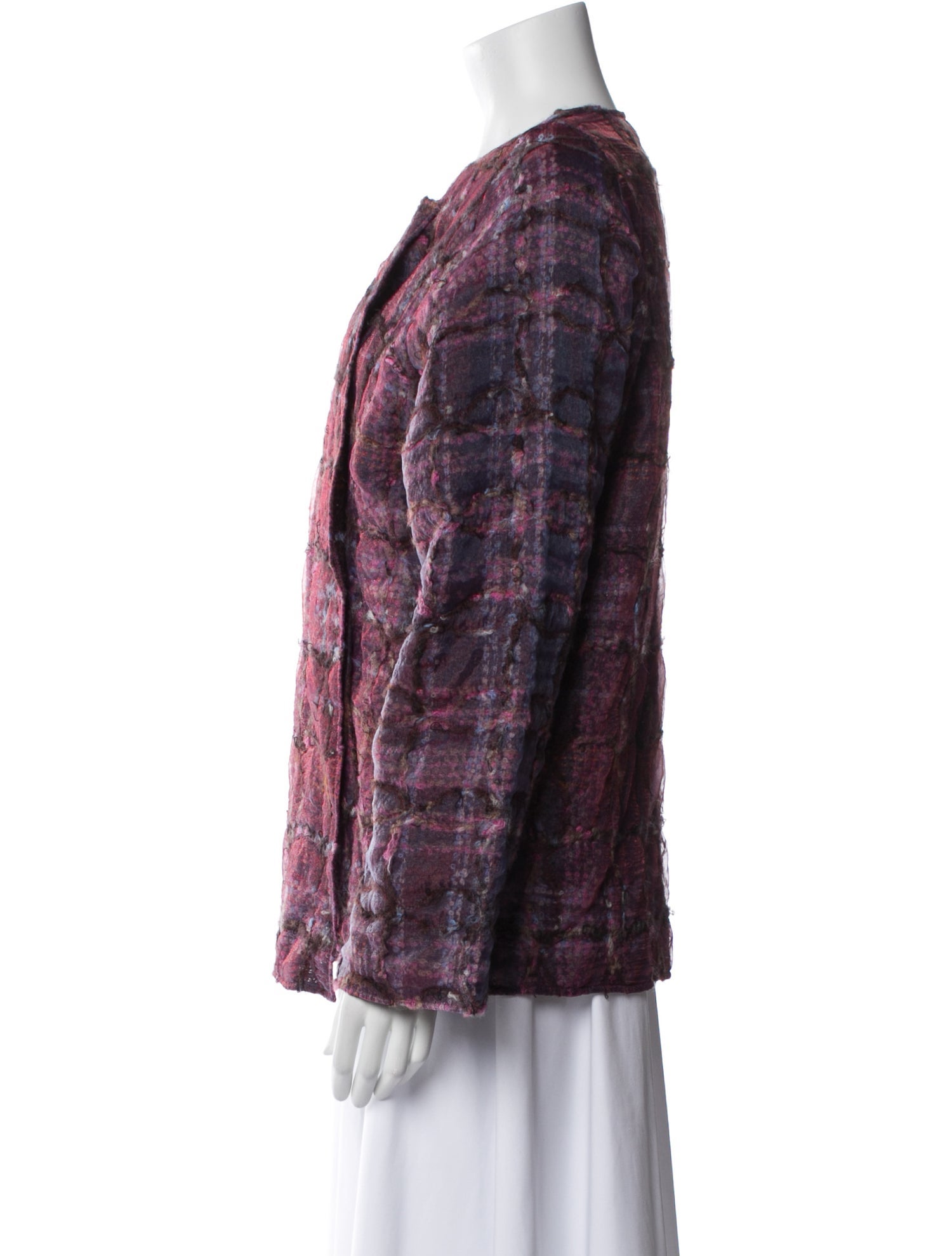 Shamask Wool Plaid Print Jacket w/ Tags