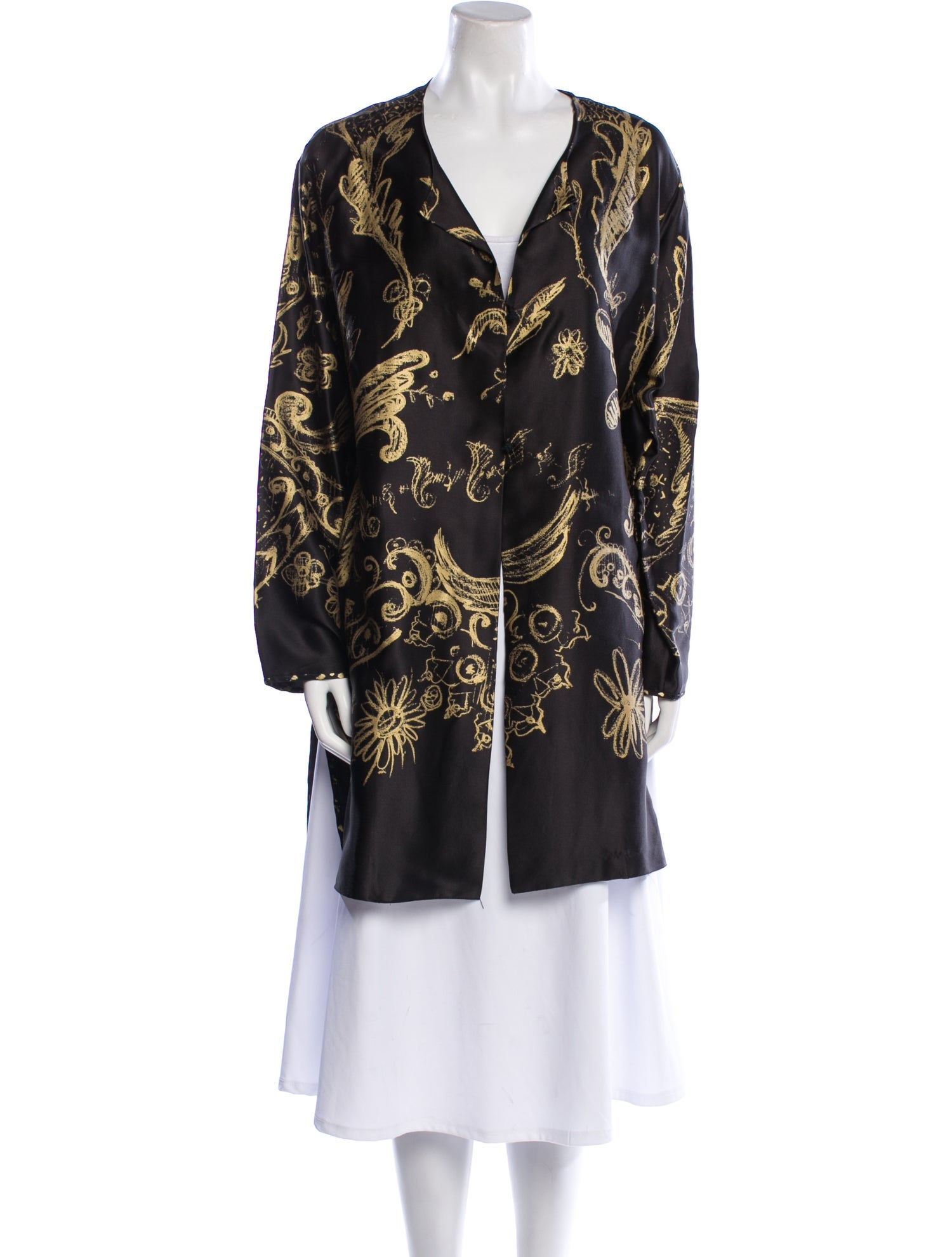 Shamask Silk Floral Print Evening Jacket