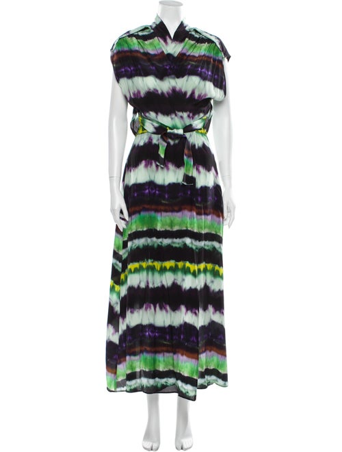 Smarteez Silk Long Dress Green