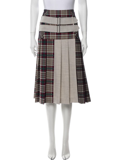 Smarteez Plaid Print Knee-Length Skirt Black