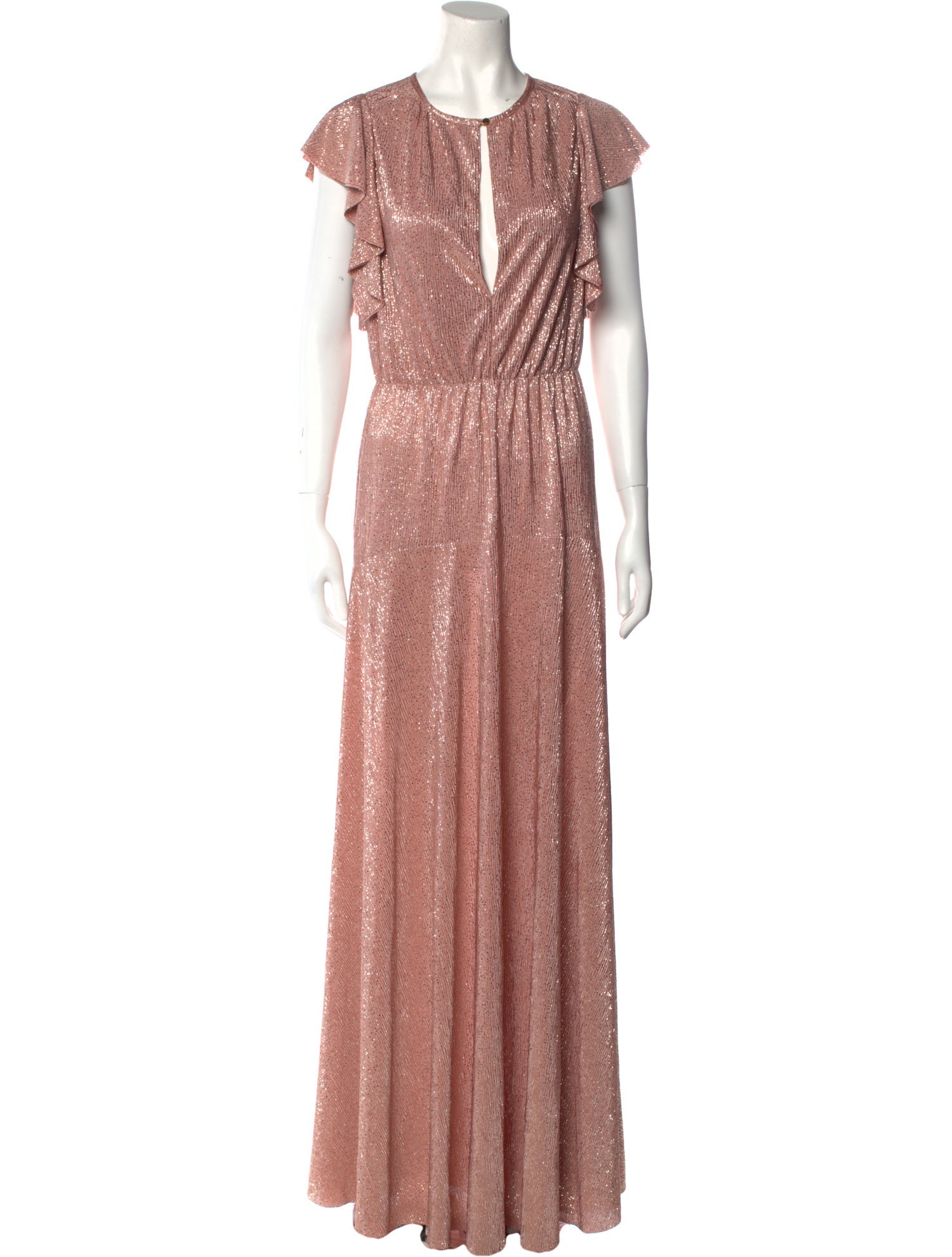 Sabina Musayev V-Neck Long Dress w/ Tags - Gold Dresses, Clothing -  WSMAU21489 | The RealReal