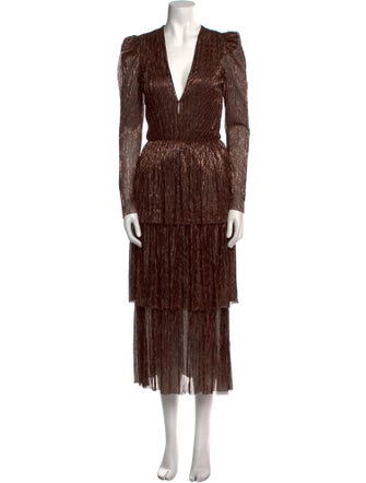 Sabina Musayev Printed Long Dress