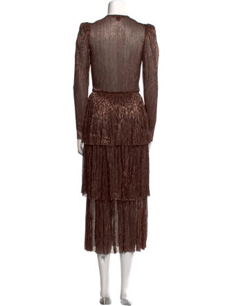 Sabina Musayev Printed Long Dress