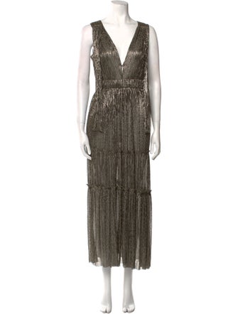 Sabina Musayev V-Neck Long Dress