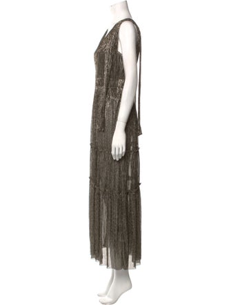 Sabina Musayev V-Neck Long Dress