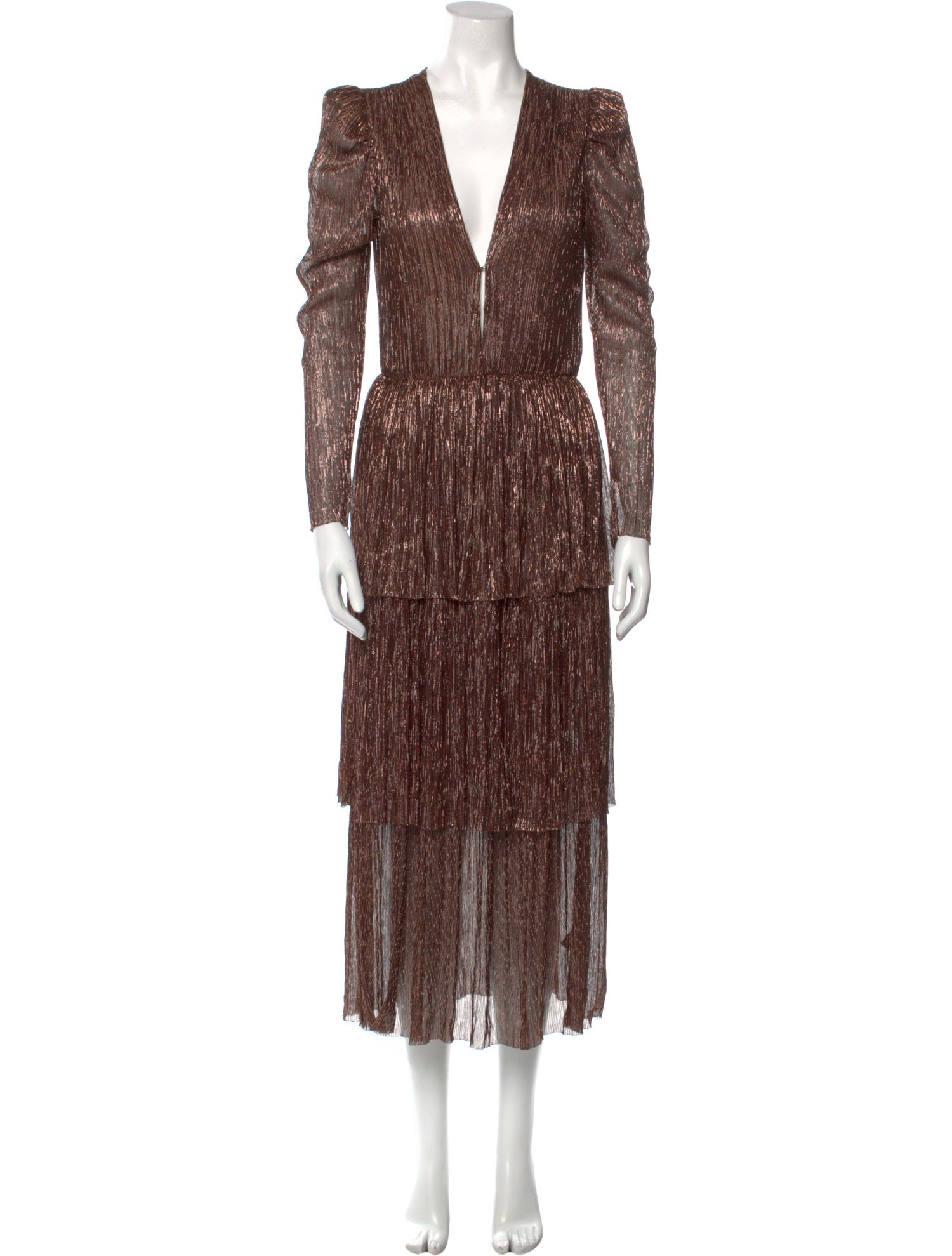 Sabina Musayev Plunge Neckline Long Dress