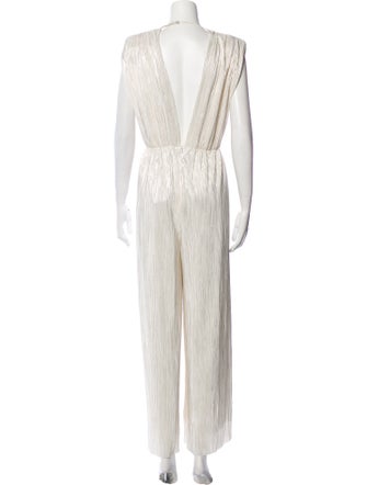 Sabina Musayev Striped V-Neck Jumpsuit