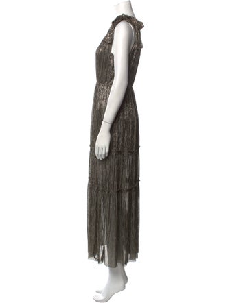 Sabina Musayev Plunge Neckline Long Dress