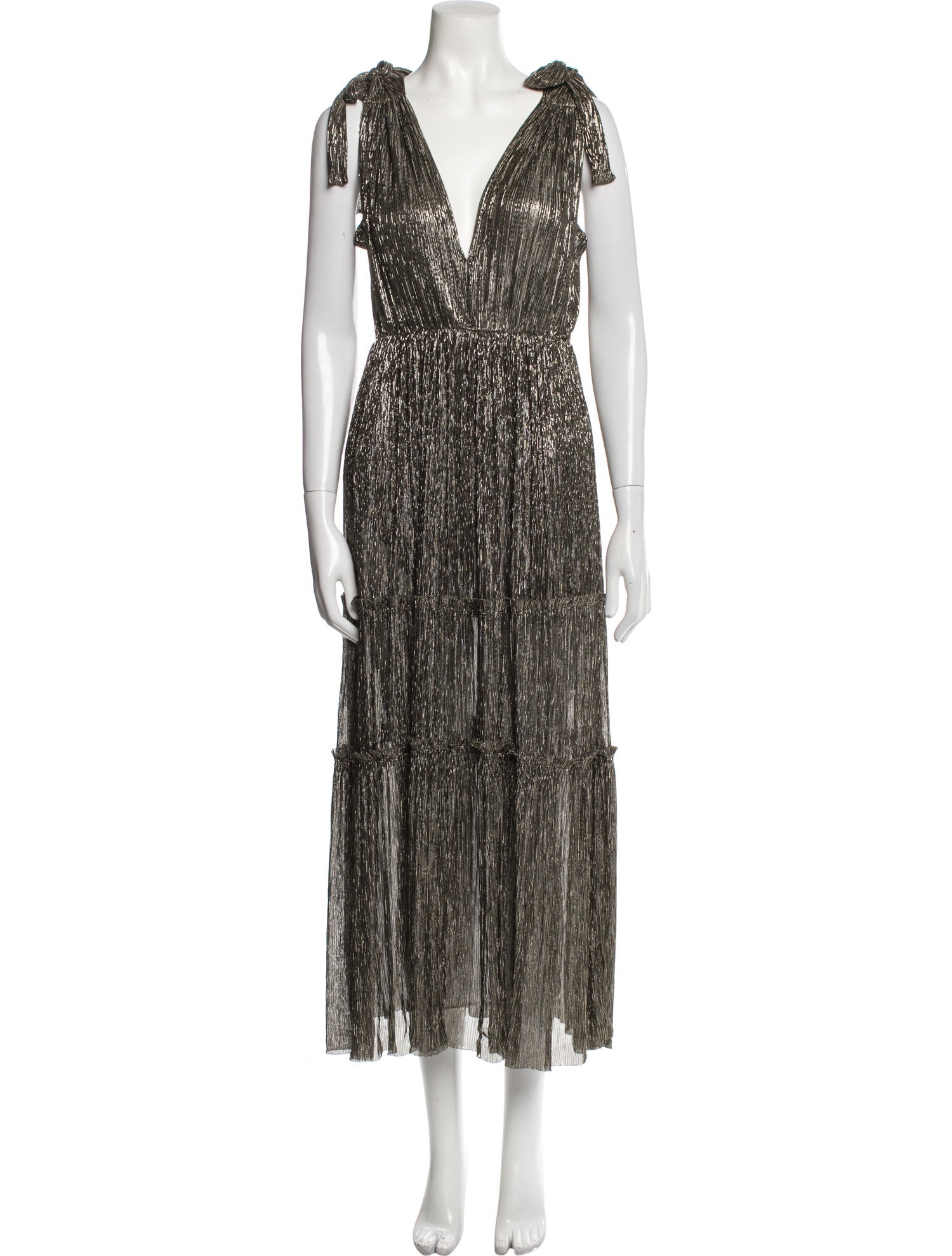 Sabina Musayev Plunge Neckline Long Dress