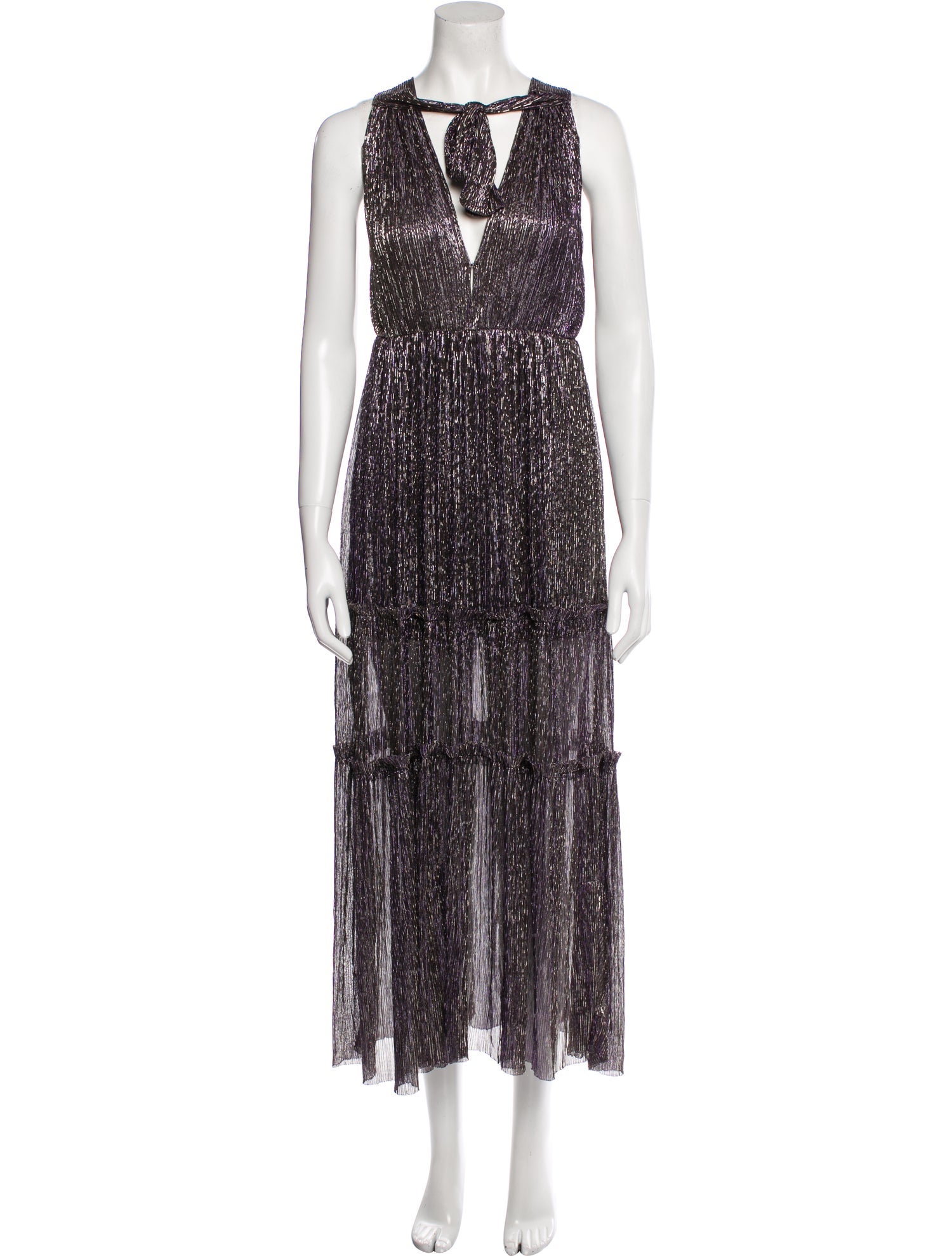 Sabina Musayev Plunge Neckline Long Dress