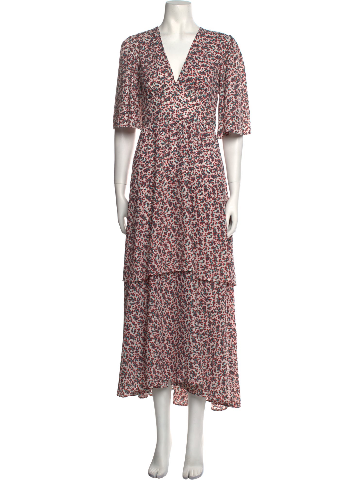 Sabina Musayev Floral Print Long Dress