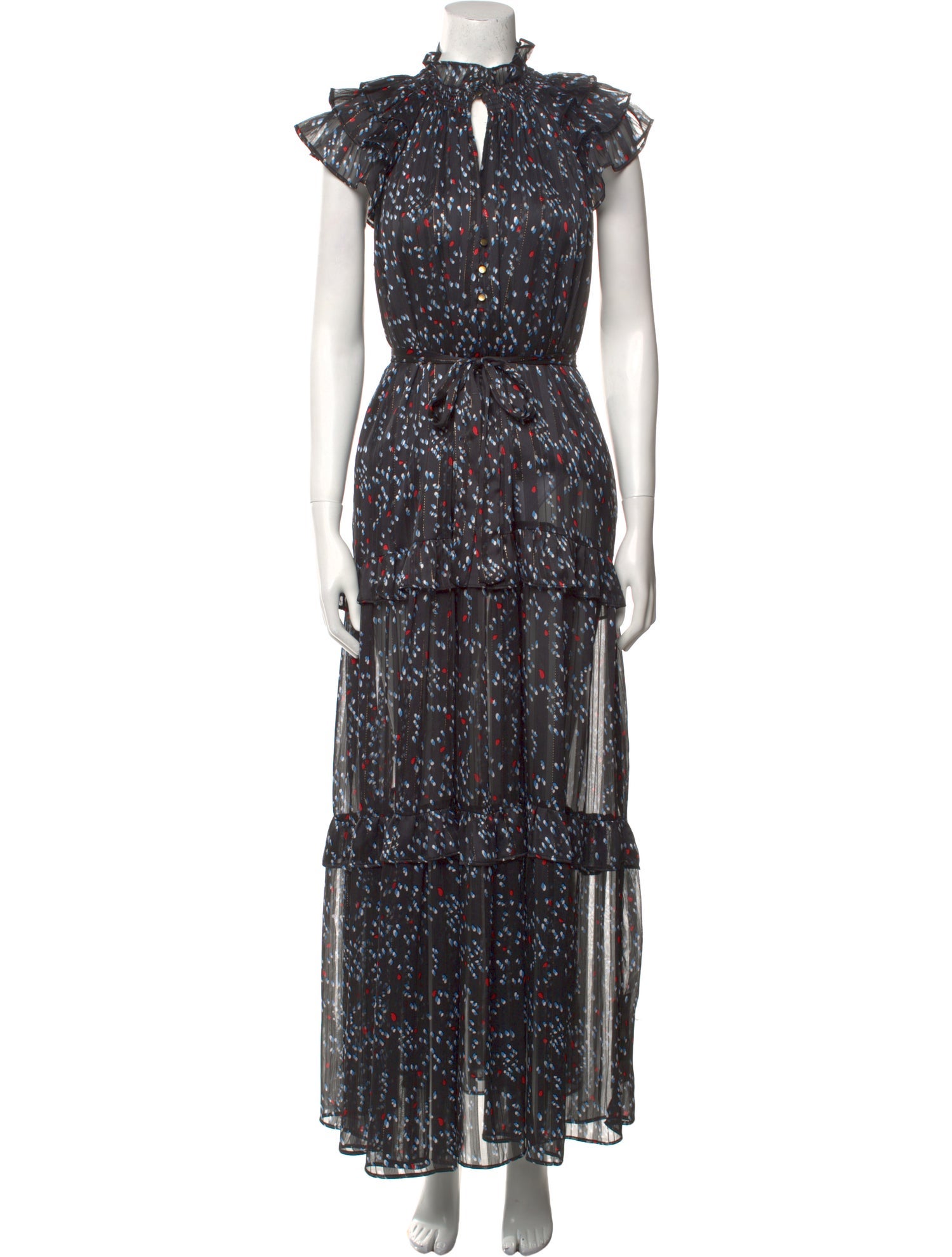 Sabina Musayev Floral Print Long Dress