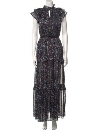 Sabina Musayev Floral Print Long Dress