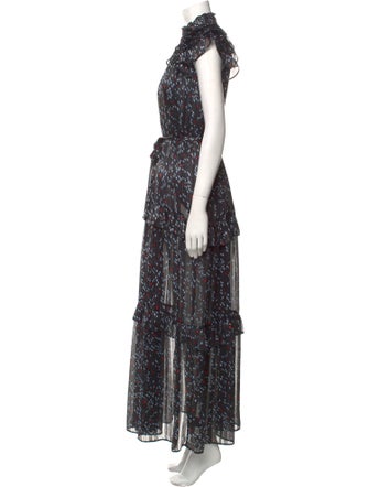 Sabina Musayev Floral Print Long Dress