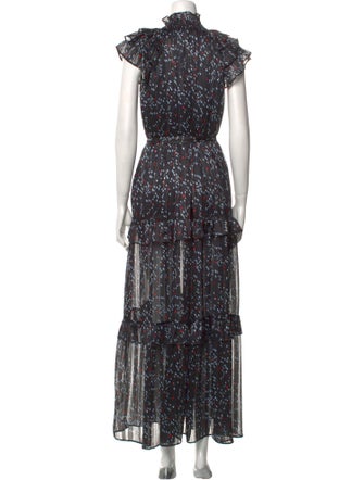 Sabina Musayev Floral Print Long Dress