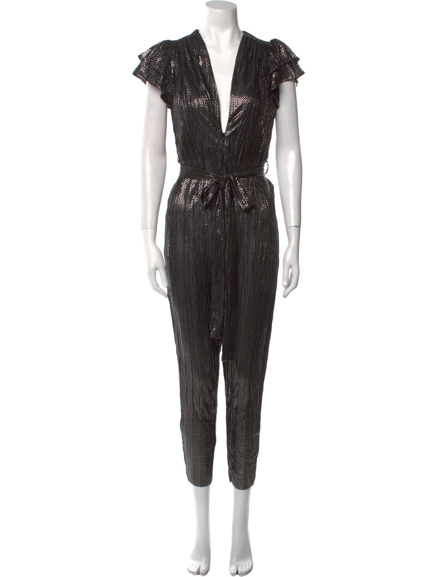 Sabina Musayev Plunge Neckline Jumpsuit
