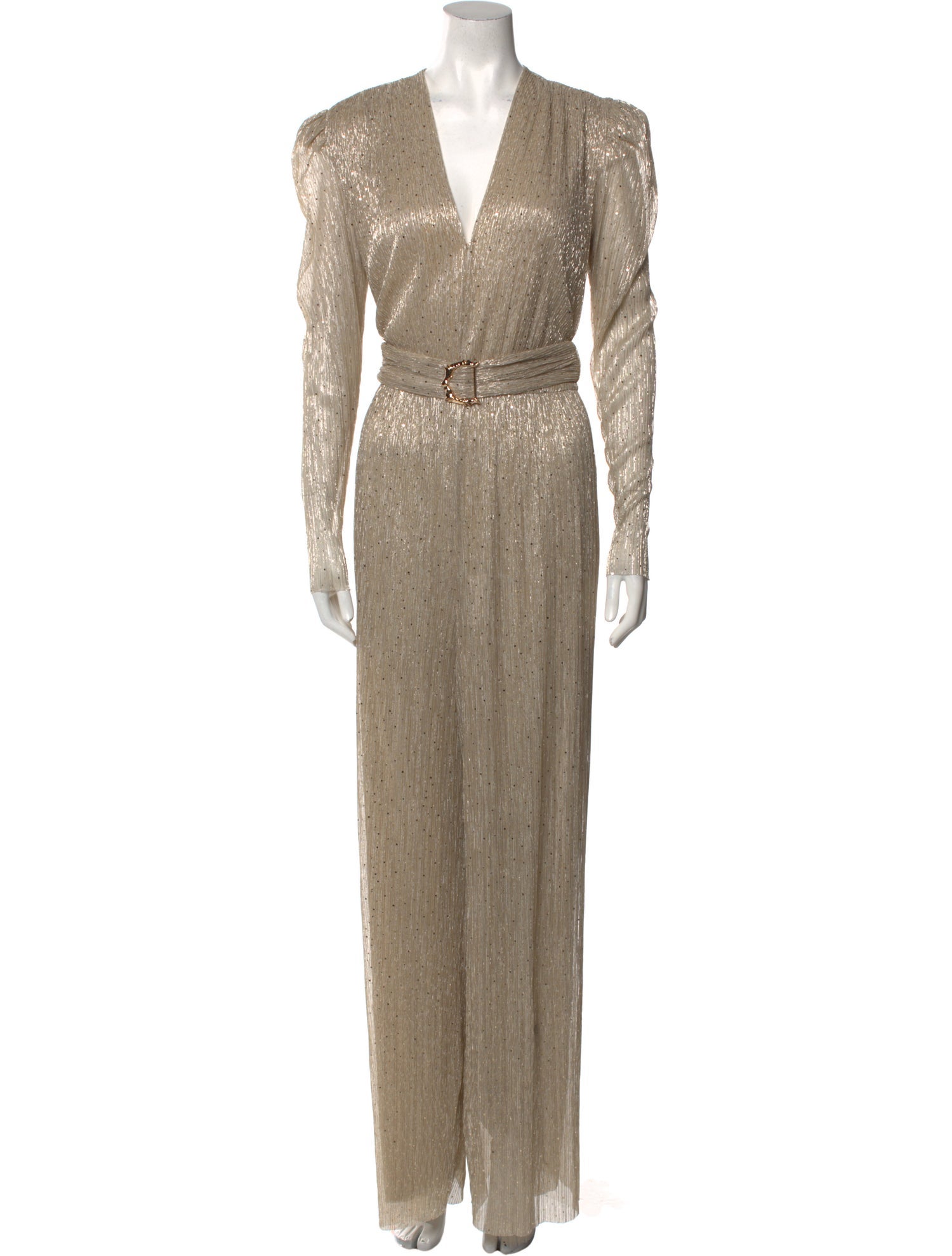 Sabina Musayev Plunge Neckline Jumpsuit