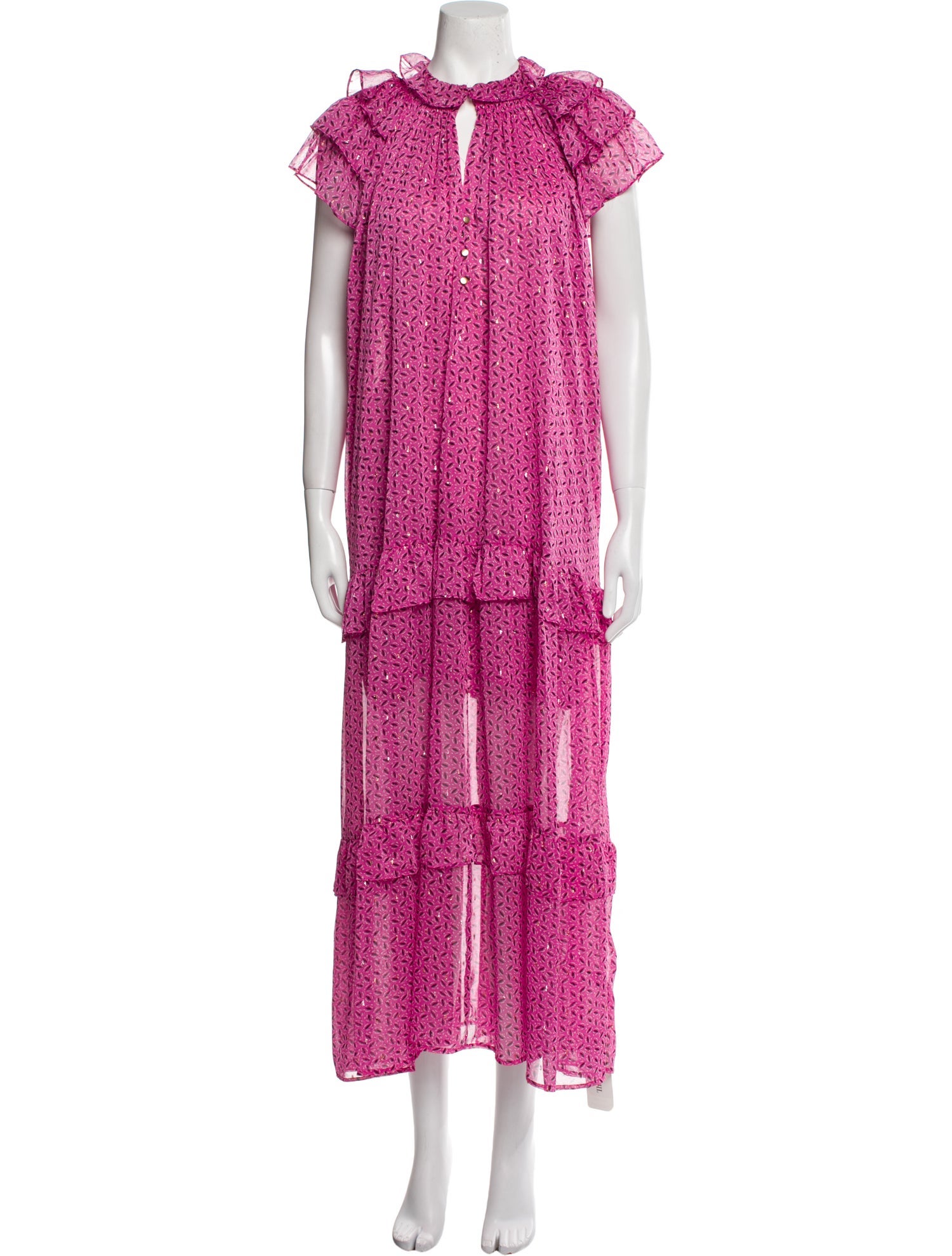 Sabina Musayev Printed Long Dress