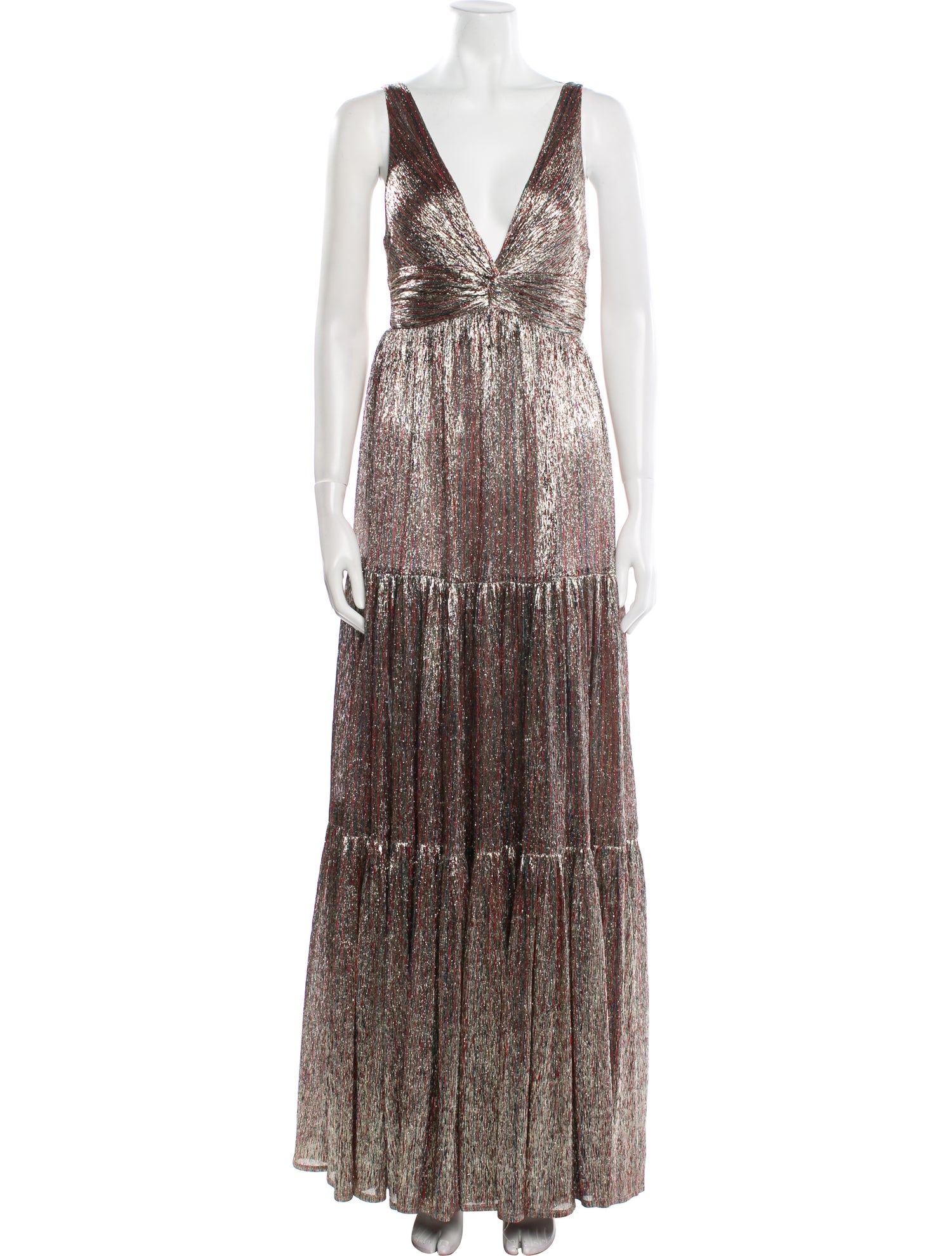 Sabina Musayev Striped Long Dress