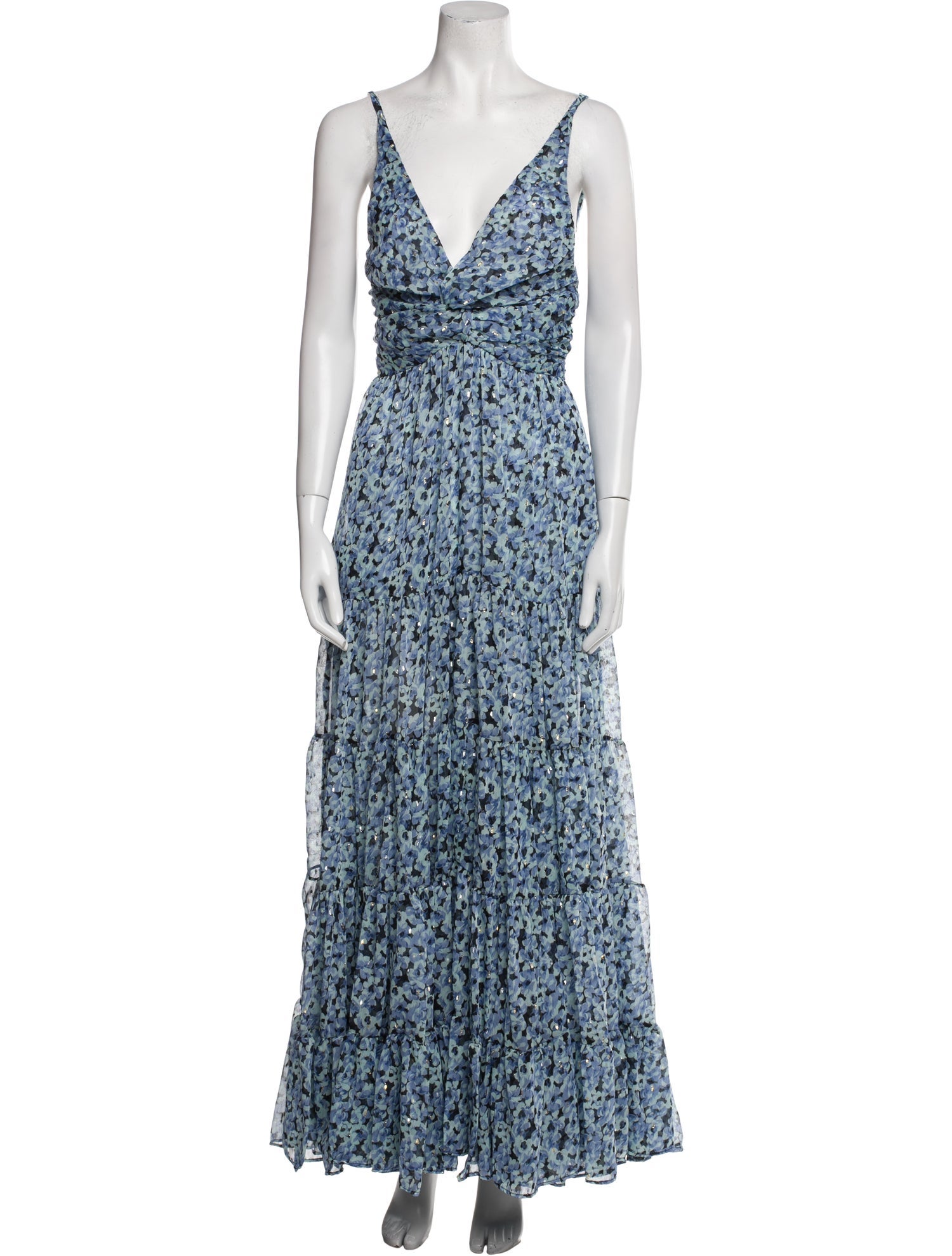 Sabina Musayev Floral Print Long Dress