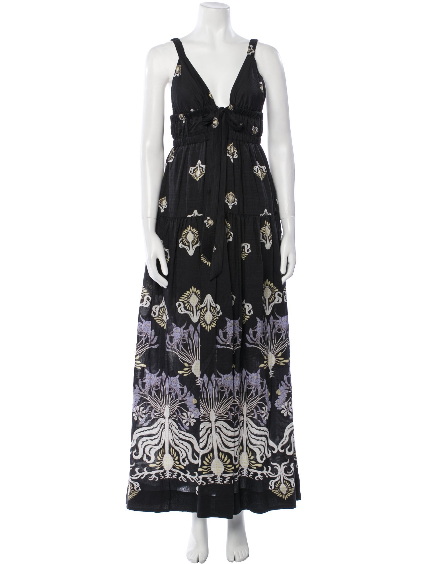 Sabina Musayev Floral Print Long Dress